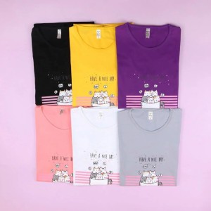 تیشرت زنانه با عکس گربه