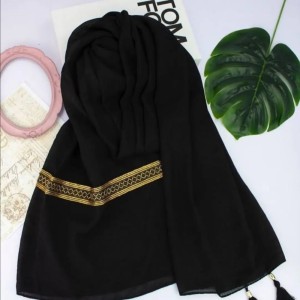 شال مشکی طرح دار-138520