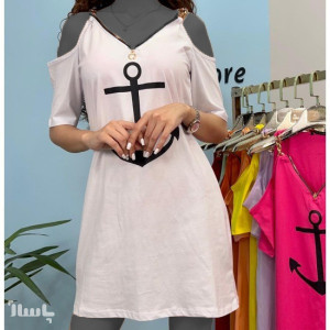 سارافون یقه زیپ رنگی-107709