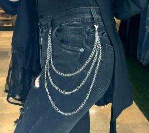 زنجیر شلوار 3 لاین فلزی نازک-134282