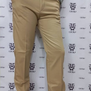 شلوار کتان راسته مردانه کشی-125557