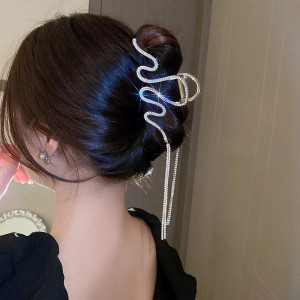 کلیپس نگینی آویز دار-132303