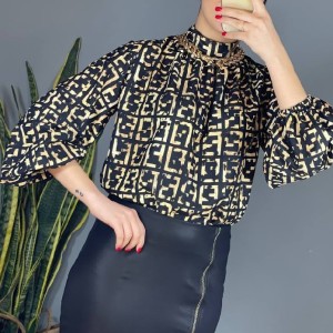 شومیز مجلسی ساتن زنانه قواره بزرگ-84289