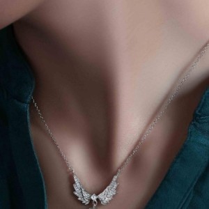 گردنبند نقره زنانه مدل 100 زبان دوستت دارم