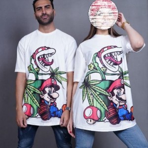 تیشرت ست دونفره طرح ماریو قارچ خور