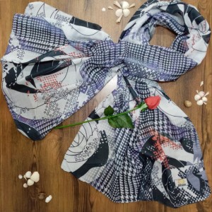 شال نخی تابستانه طرح پیچازی