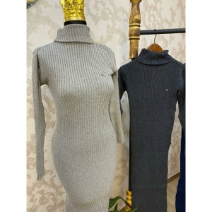 مانتو بافت پشمی مدل جلو بسته-89979