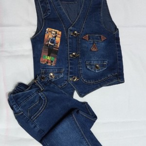 جلیقه و شلوار لی بچگانه-147768