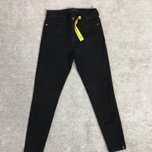 شلوار لی مشکی پرکلاغی ترک قد 90 و 95 و 100