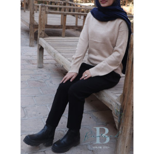 بلوز بافت آسین کج