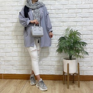 مانتو زنانه کرپ سین مزون مدل پروانه