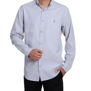 پیراهن مردانه نخی آستین بلند