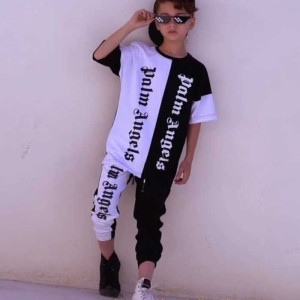 تیشرت شلوار اسپرت سفید مشکی-133451