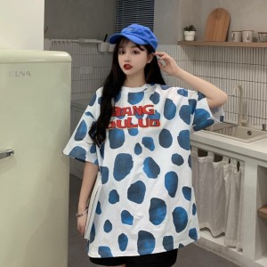 تیشرت نخپنبه لانگ طرح گاوی-76027