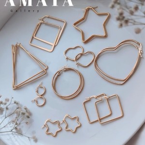 گوشواره استیل اشکال هندسی-117549