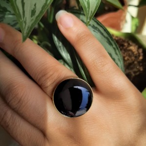 انگشتر مشکی رزینی