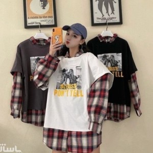 بلوز نخی بهاره چهارخانه