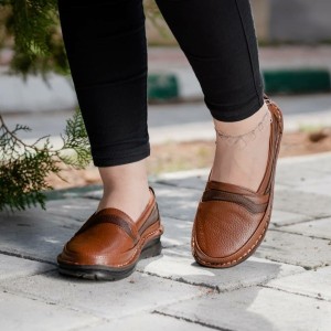 کفش طبی زنانه تمام چرم گاوی مدل آنیل