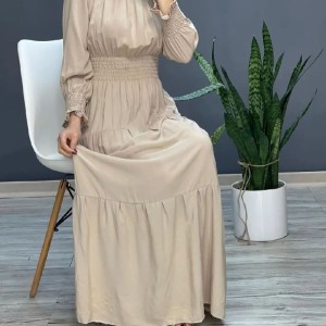 پیراهن ساحلی جنس نخی آستین بلند پیراهن دریا