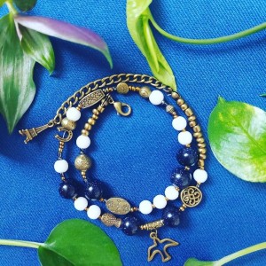 دستبند سنگ دلربا و اونیکس