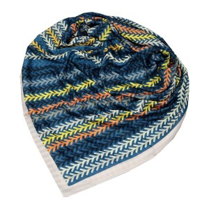 روسری نخ ابریشم دست دوز قواره بزرگ میلا کد mila000022-77380