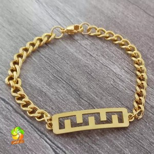دستبند استیل طلایی بچه گانه