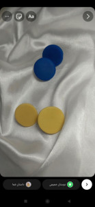 گوشواره دستساز خمیری میخی دایره ای