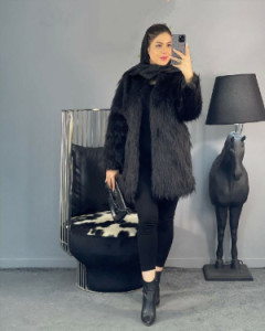 پالتو خز ترک رنگبندی دارد خزش ریزش ندارد کت خز فری تا 46