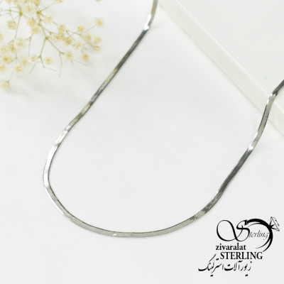 زنجیر نقره ماری کد 6148