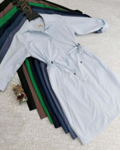 مانتو دکمه دار دانشجویی اداری تابستانه سایز بزرگ-114395