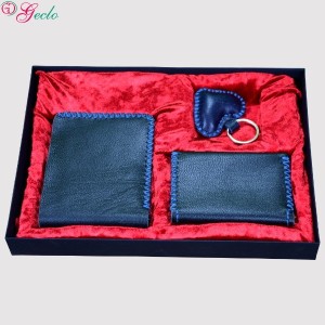 ست جکلو چرم طبیعی مردانه کاملا دستدوز رنگ سورمه ای تیره