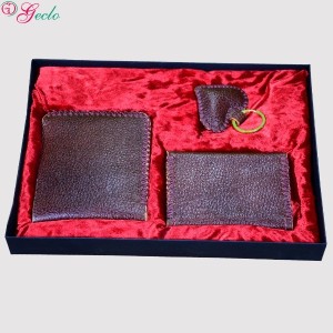 ست جکلو چرم طبیعی مردانه کاملا دستدوز قهوه ای تیره