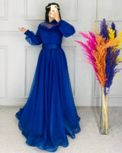 لباس ماکسی مجلسی پوشیده حجاب تور بیگ سایز سایز بزرگ-114376