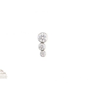 پیرسینگ گوش سه نگین ریز درشت مدل BDJ134S0