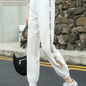 شلوار جاگر دخترانه آندر آرمور چاکدار رنگ سفید FSH106W