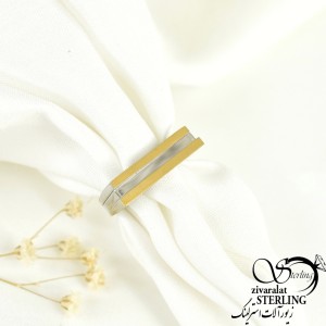 انگشتر روکش طلا برند استیل کد 7649