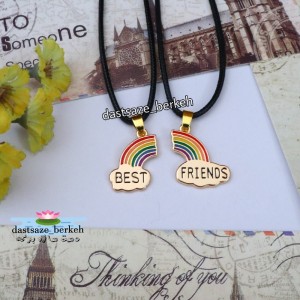 ست گردنبند best friend طرح رنگین کمان-93191