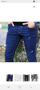 شلوار جین سوپر کش دمپا فیت زاپ دار