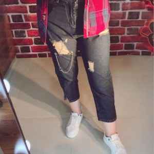 شلوار مام استایل ژاپدار خفن