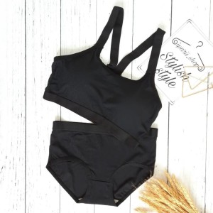 ست نیم تنه و شورت اسپرت جنس کبریتی ،کاپ متحرک