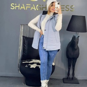 مانتو شلوار زنانه میکرو مدل پافر دکمه بغل-107523