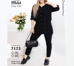 ست شومیز و شلوار زنانه سایز بزرگ-95814