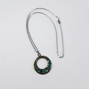 گردنبند حلقه ای فیروزه کوبی زنانه-135849