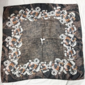 روسری نخی گندمی دوردوخت در 6 رنگ-117821