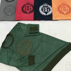 بلوز پاییزه مردانه،پارچه سوییت کره ای، با گلدوزی DG