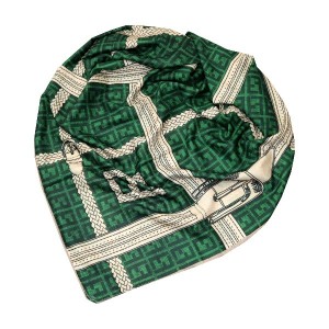 روسری حریر کرپ دست دوز مجلسی قواره 120 کد HR00023-73602