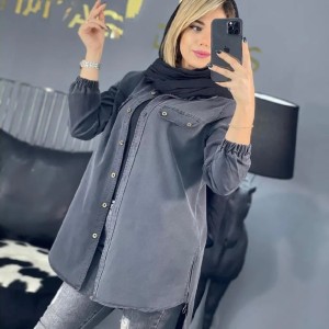 مانتو زنانه جین مدل اسپرت-129979