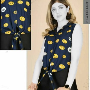 تاپ یقه دار گرهی