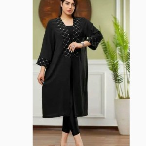 مانتو زنانه ابروبادی مانتو ابروبادی خرج کار هندی مدل مانتو جلو باز-97415