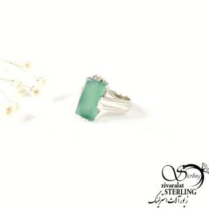 انگشتر نقره عقیق سبز